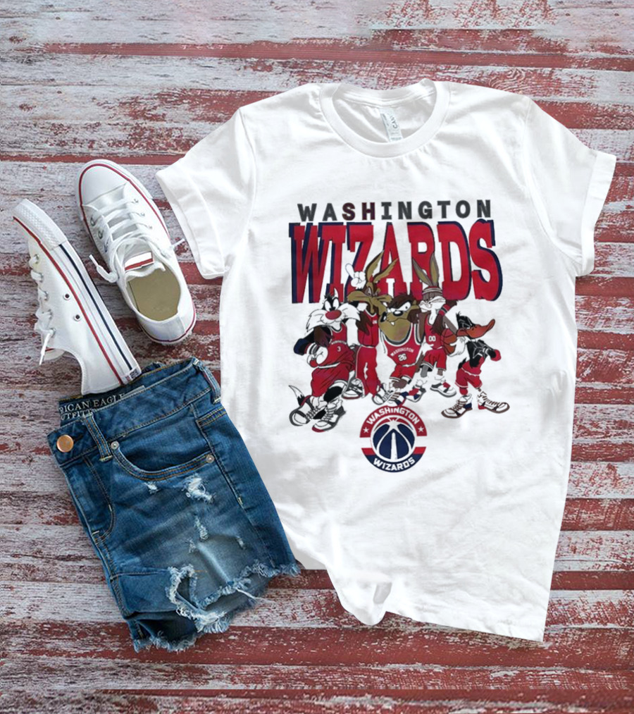 Washington Wizards NBA Basketball Looney Tunes Characters T-Shirt