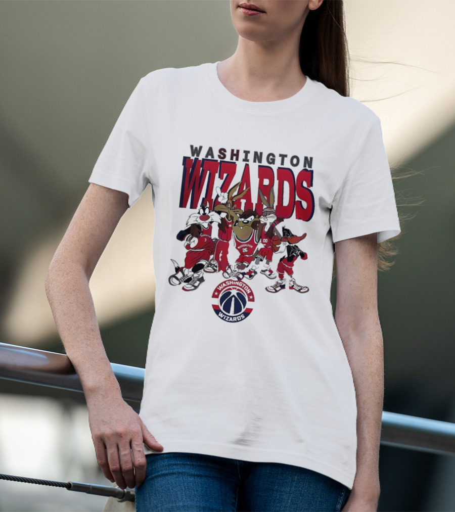 Washington Wizards NBA Basketball Looney Tunes Characters T-Shirt