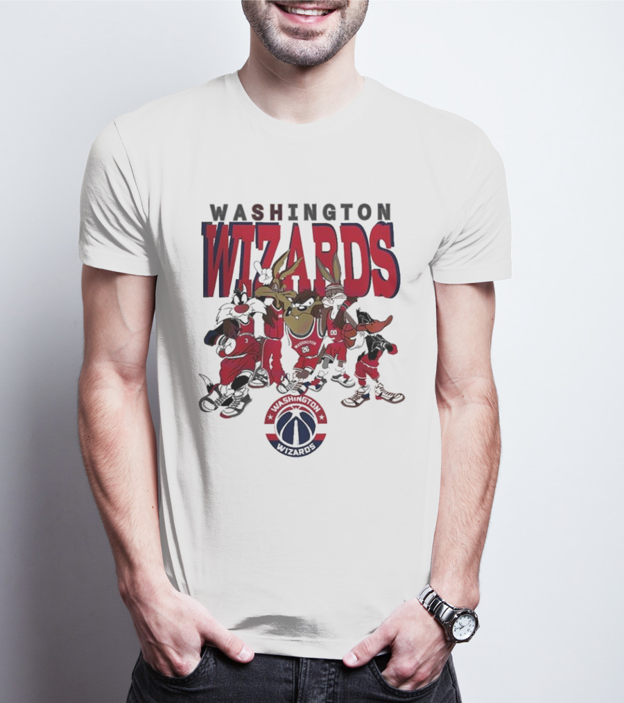 Washington Wizards NBA Basketball Looney Tunes Characters T-Shirt