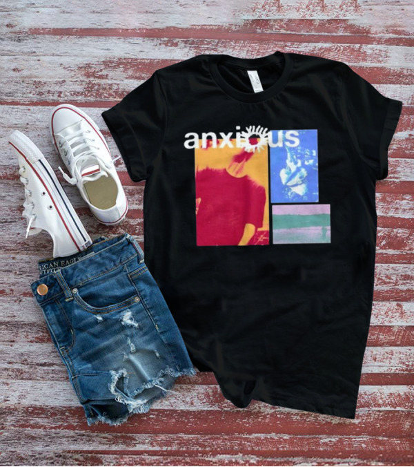 Anxious Red Blue Purple Collage T-Shirt