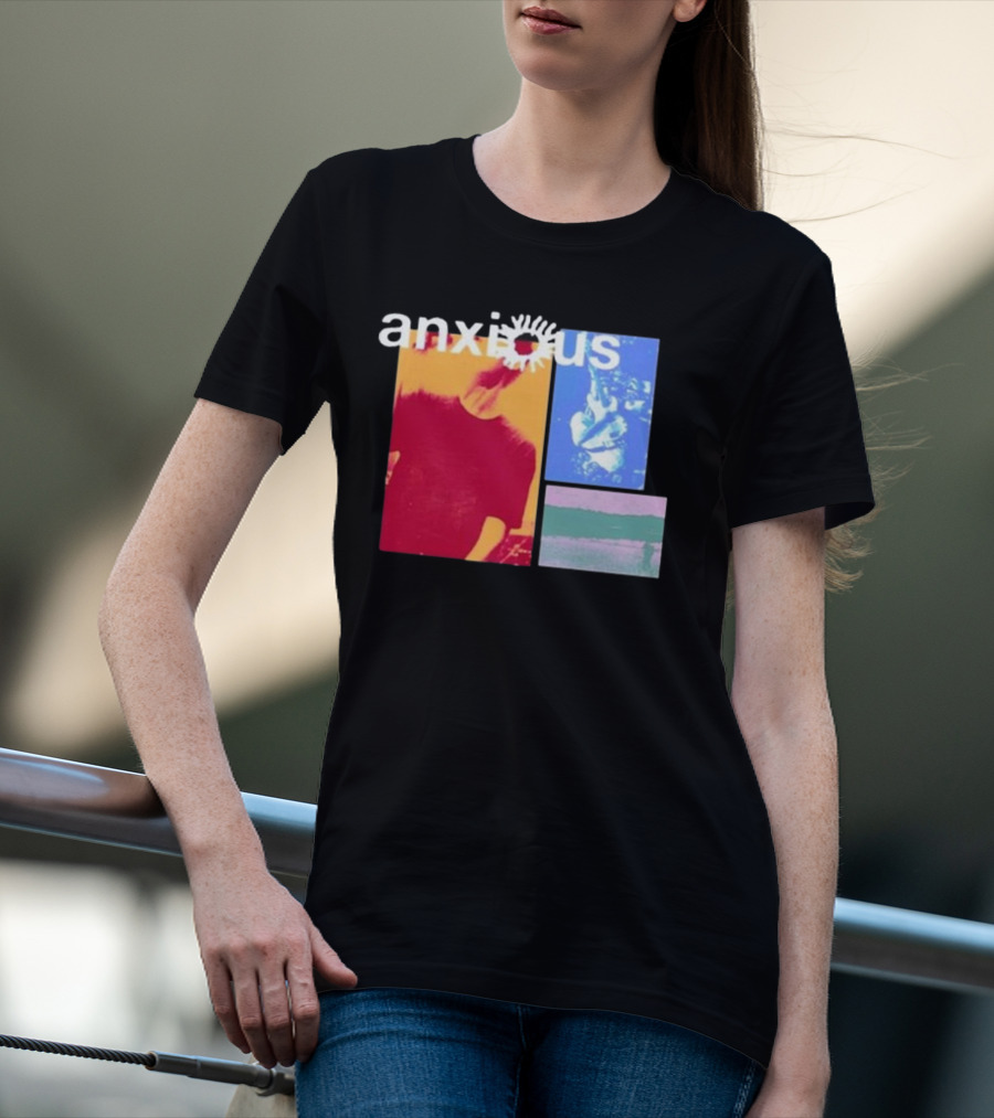 Anxious Red Blue Purple Collage T-Shirt