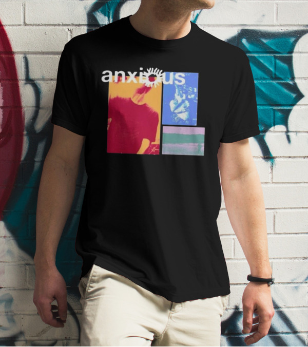 Anxious Red Blue Purple Collage T-Shirt