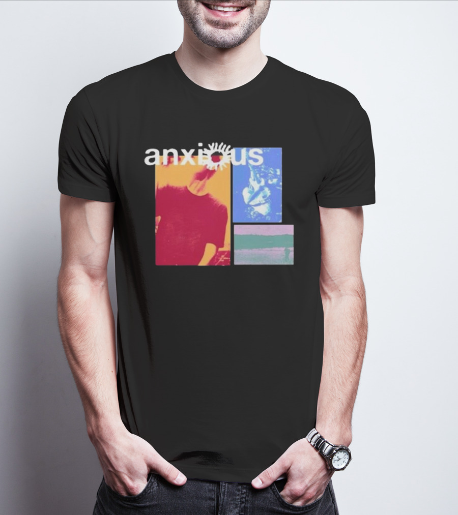 Anxious Red Blue Purple Collage T-Shirt