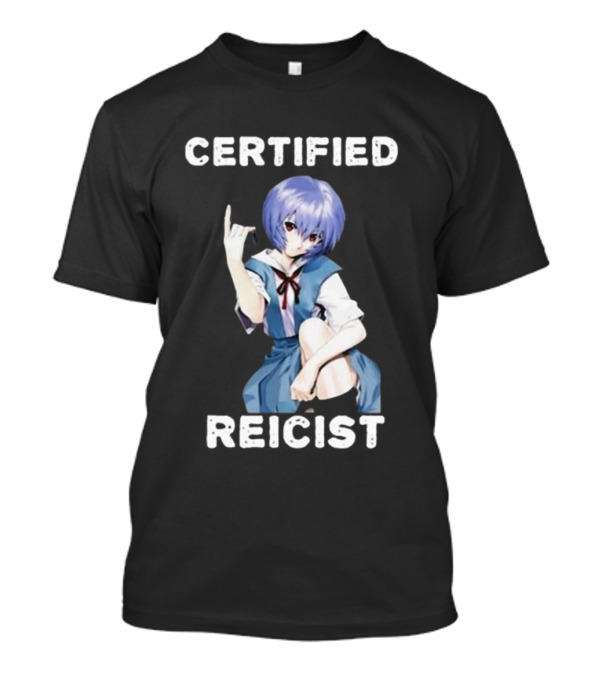 CERTIFIED REICIST REI AYANAMI EVA BLUE HAIR SCHOOL UNIFORM T-Shirt