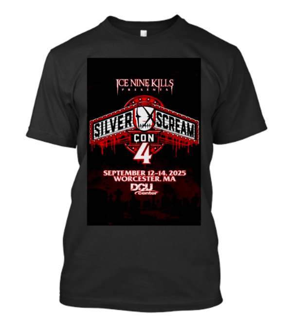 Ice Nine Kills Presents Silver Scream Con 4 September 12-14 2025 Worcester MA DCU Center T-Shirt