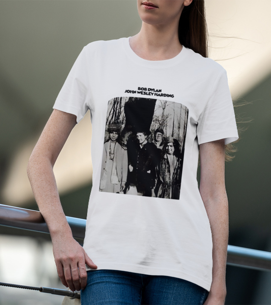 Bob Dylan John Wesley Harding Album Cover Image T-Shirt