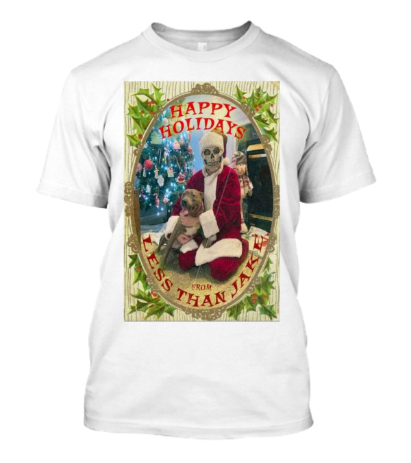 Happy Holidays From Less Than Jake Santa Skeleton Christmas Tree T-Shirt