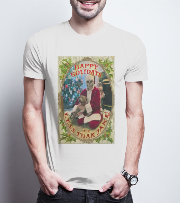 Happy Holidays From Less Than Jake Santa Skeleton Christmas Tree T-Shirt
