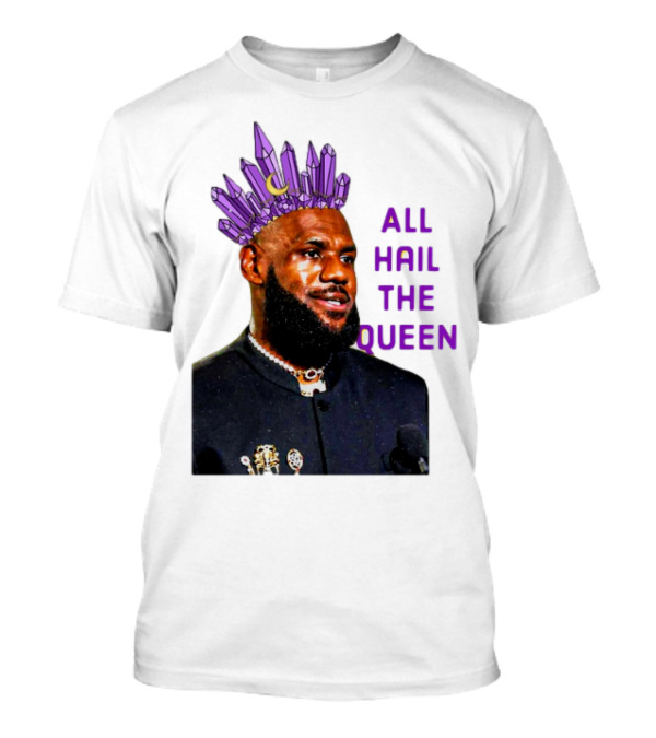 LeBron James All Hail The Queen Purple Crystal Crown T-Shirt