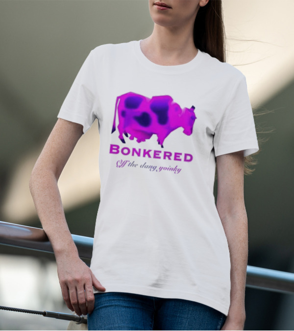 BONKERED Off The Dang Yoinky Purple Cow T-Shirt