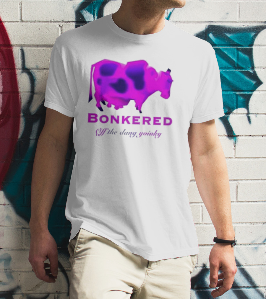 BONKERED Off The Dang Yoinky Purple Cow T-Shirt