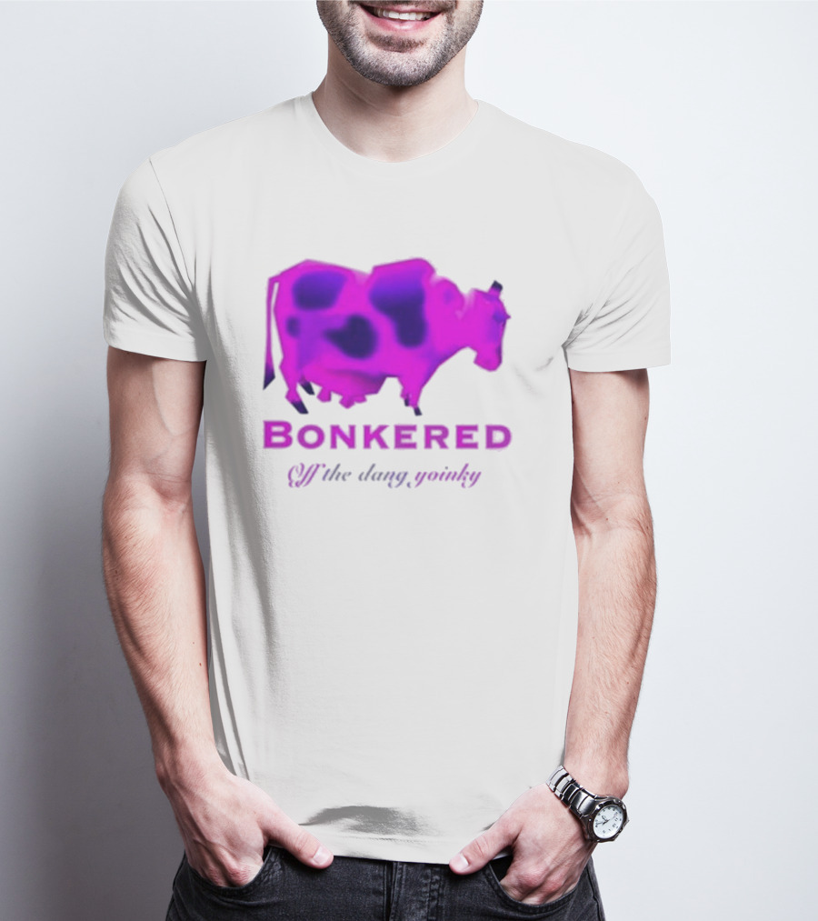 BONKERED Off The Dang Yoinky Purple Cow T-Shirt