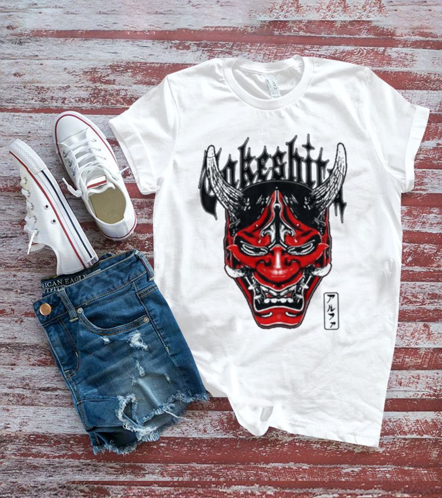 Konosuke Takeshita Demon Mask Alpha Kanji Triblend T-Shirt