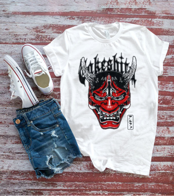 Konosuke Takeshita Demon Mask Alpha Kanji Triblend T-Shirt