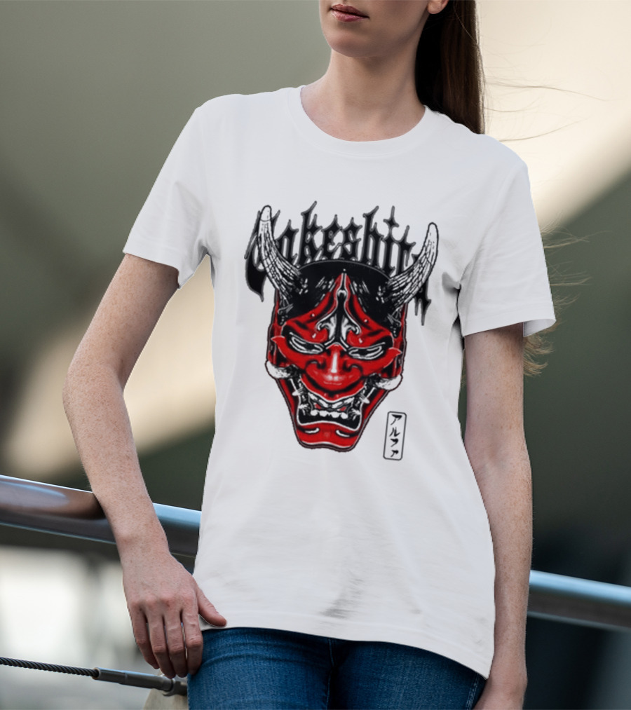 Konosuke Takeshita Demon Mask Alpha Kanji Triblend T-Shirt