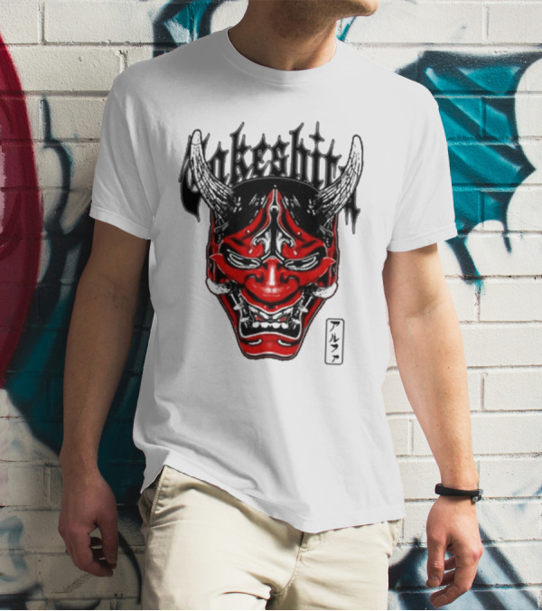 Konosuke Takeshita Demon Mask Alpha Kanji Triblend T-Shirt