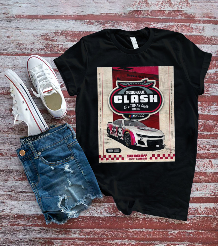 Cook Out Clash NASCAR February 2 2025 Bowman Gray Stadium Winston-Salem North Carolina T-Shirt