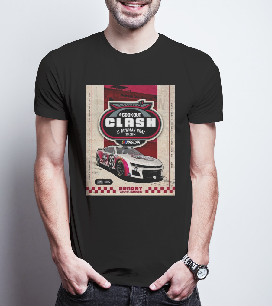 Cook Out Clash NASCAR February 2 2025 Bowman Gray Stadium Winston-Salem North Carolina T-Shirt