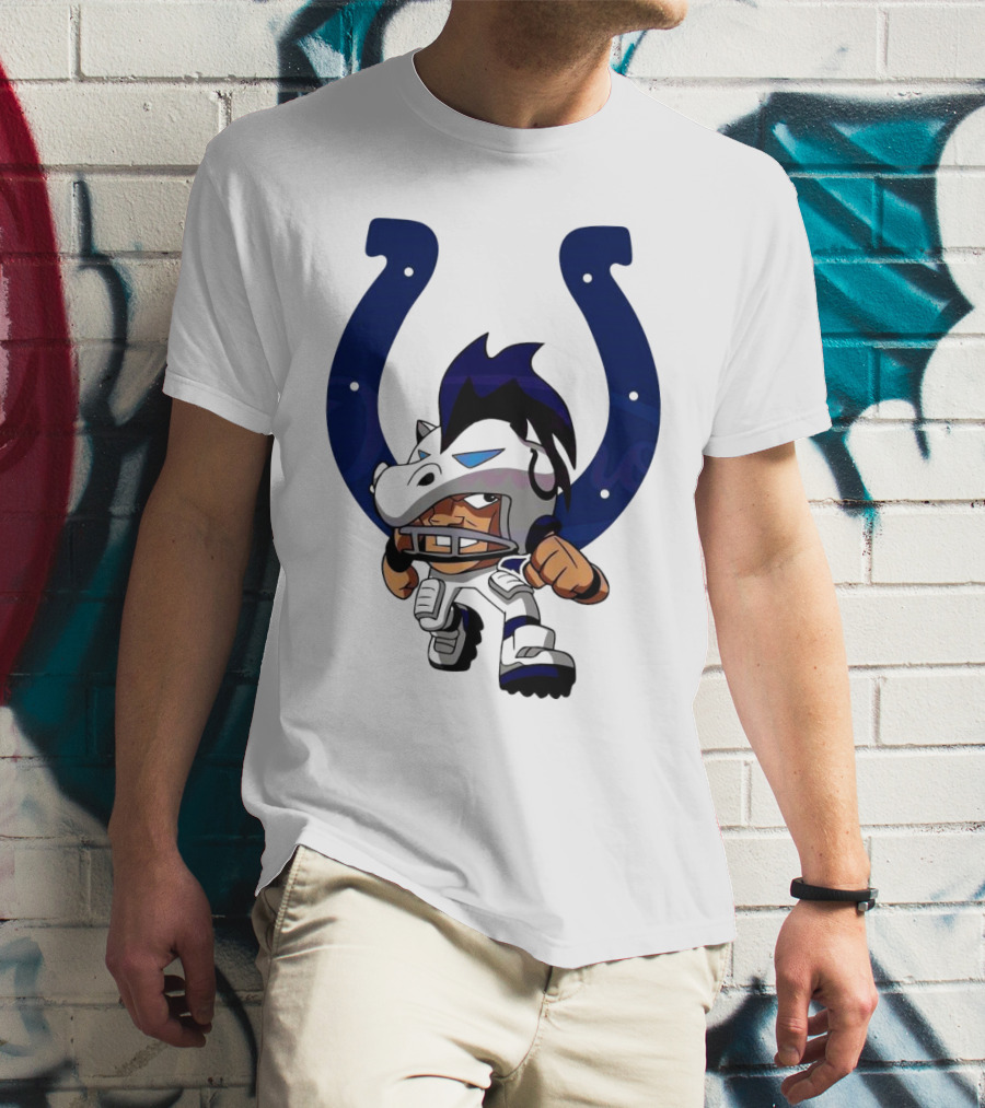 Indianapolis Colts Rush Zone NFL Character 2025 T-Shirt