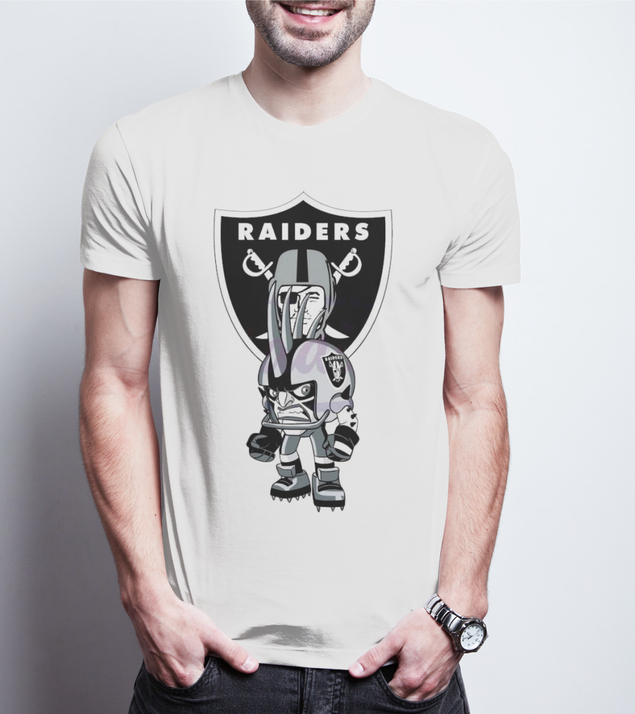 Raiders NFL Rush Zone Cartoon Character Las Vegas 2025 T-Shirt