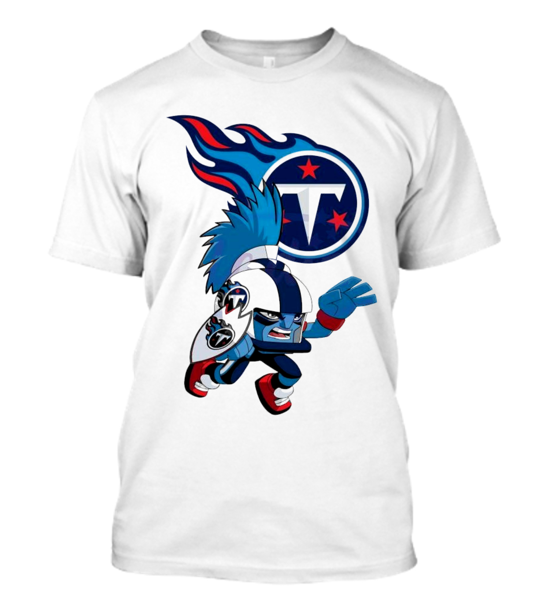 Tennessee Titans Rush Zone NFL Cartoon Character 2025 T-Shirt