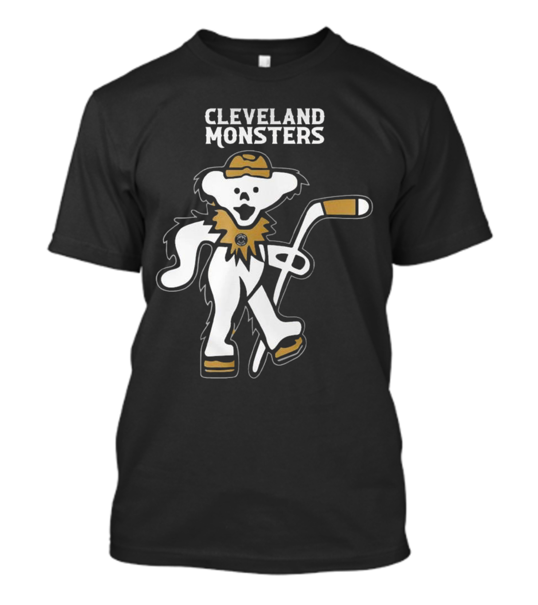 Cleveland Monsters 2025 Grateful Dead Bear Hockey Night T-Shirt