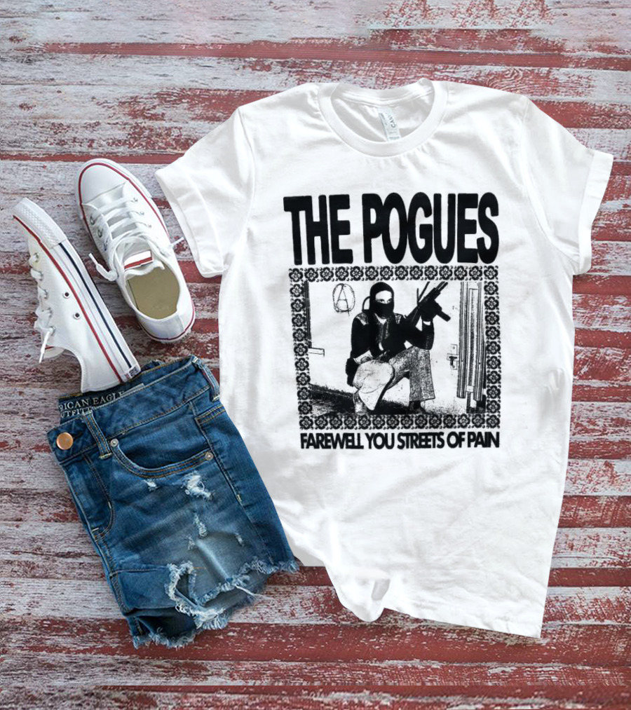 The Pogues Farewell You Streets Of Pain Copycat Video Press Merch T-Shirt