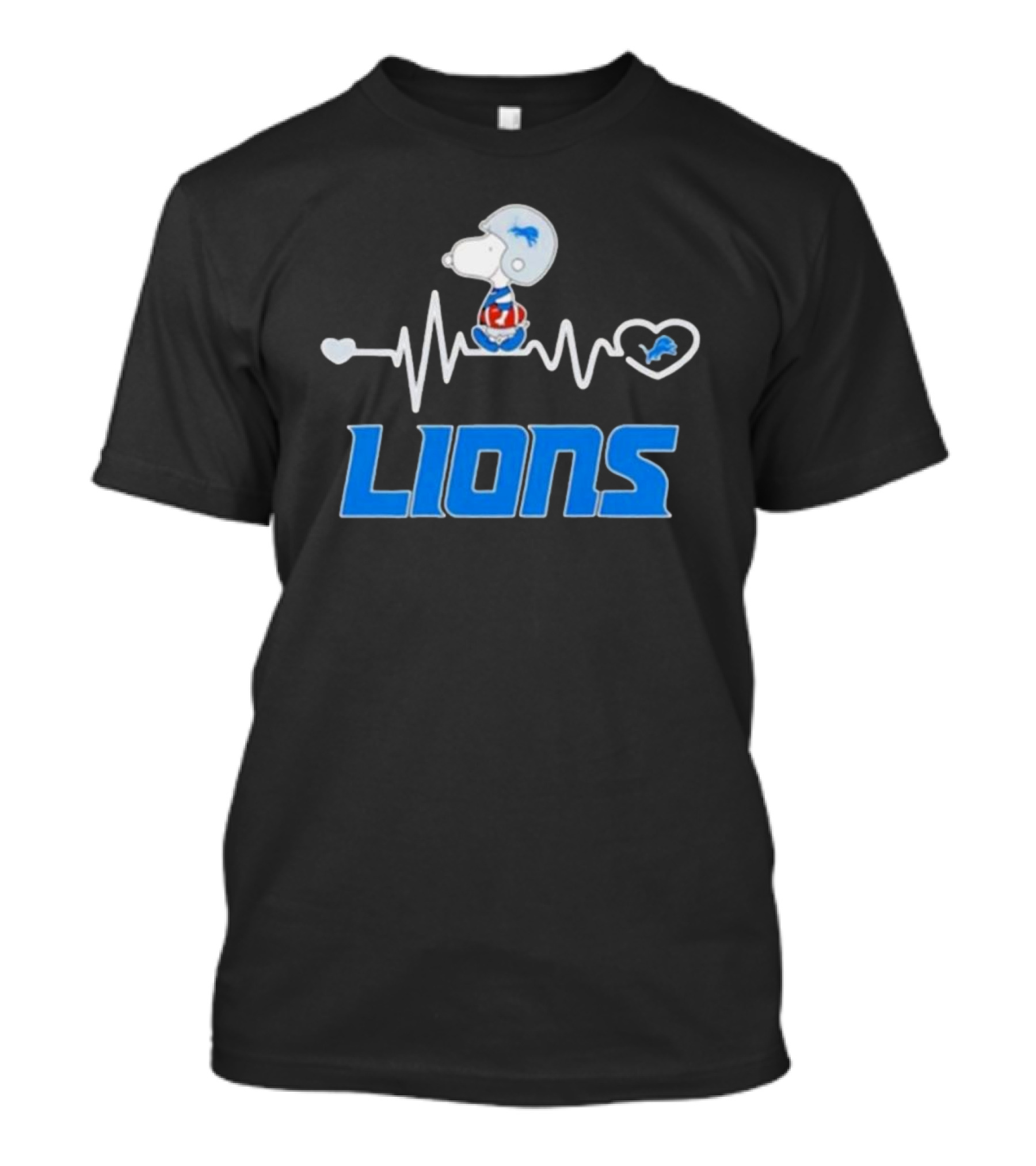 Heartbeat Snoopy Detroit Lions T-Shirt