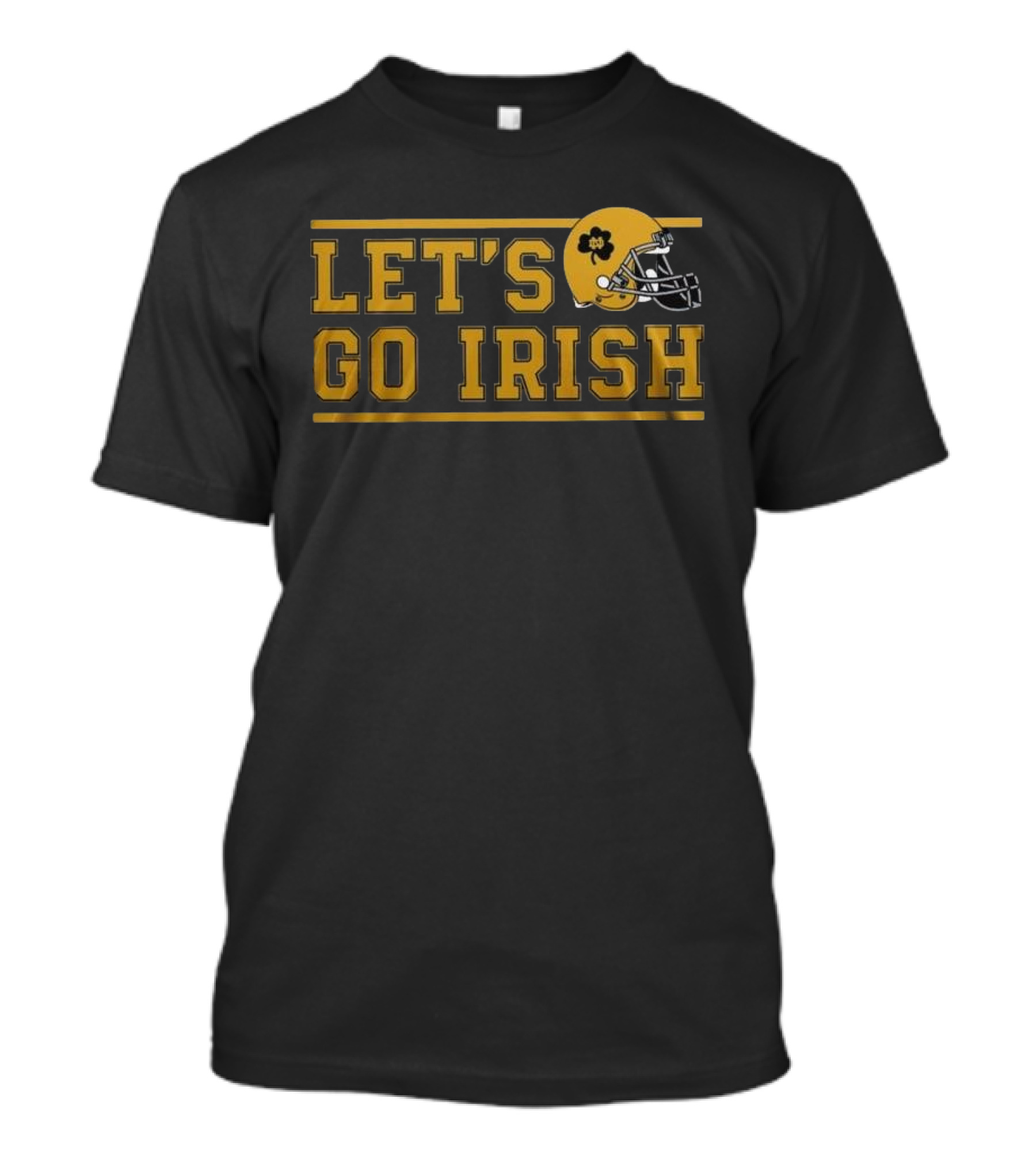 Notre Dame Fighting Irish Let's Go Irish Helmet NCAA 2025 T-Shirt