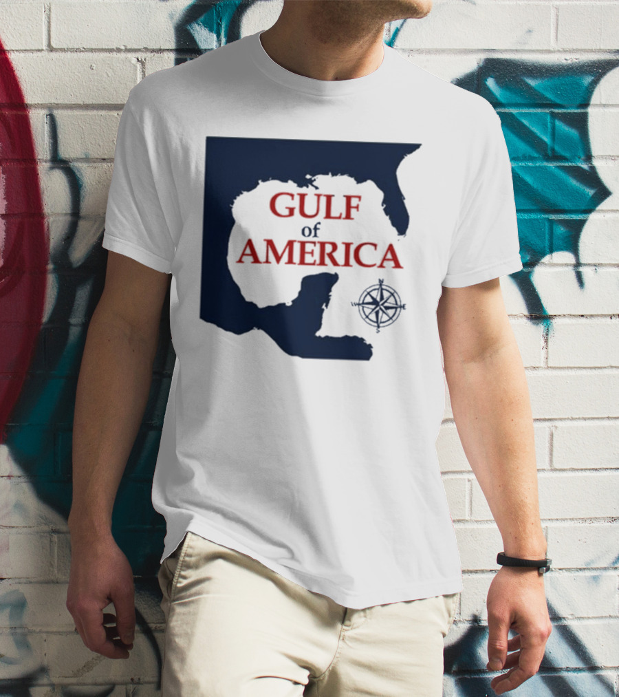 Gulf Of America Map Mark Kaye Compass T-Shirt