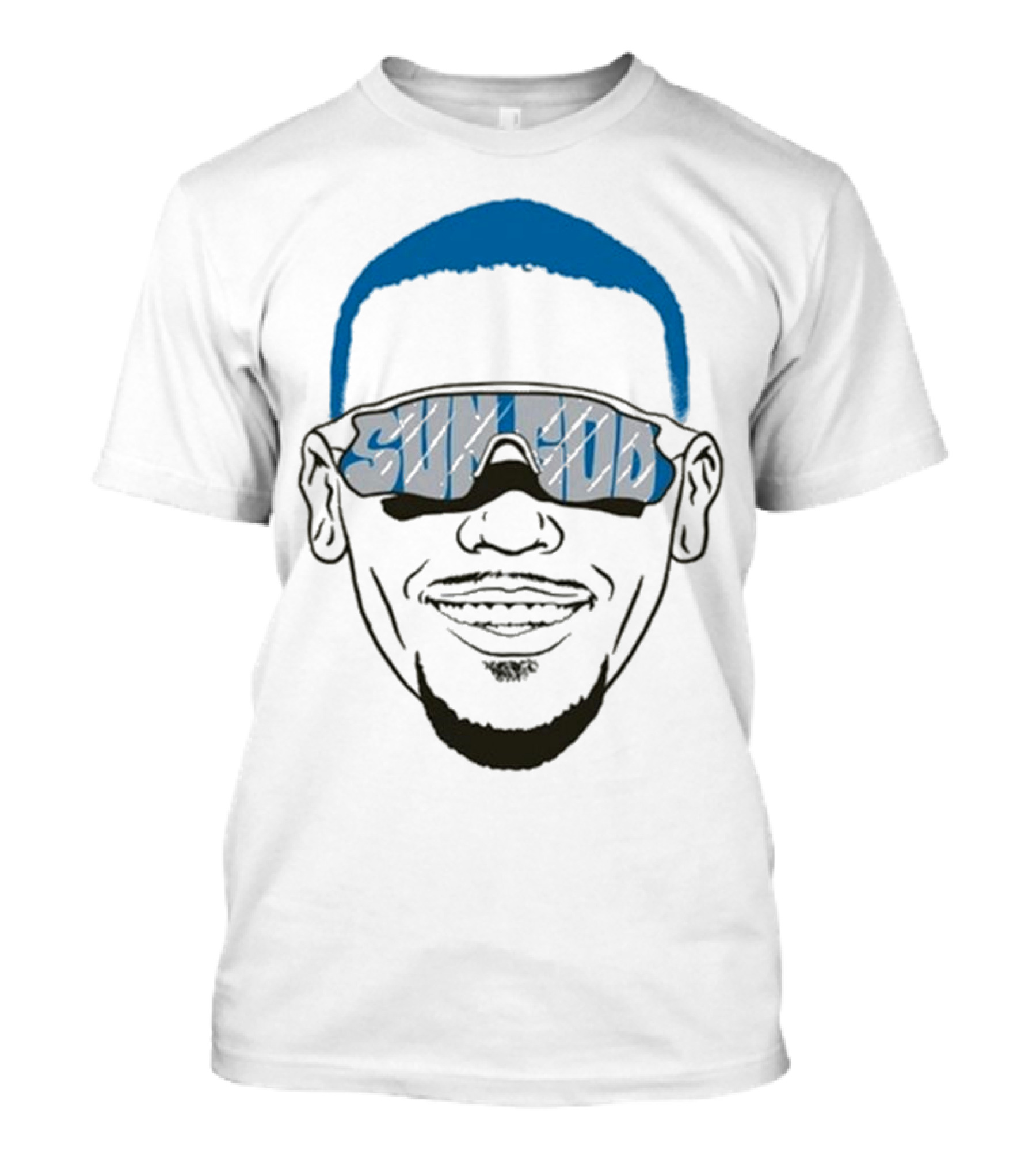 Sun God St Brown Head Sunglasses Smile T-Shirt