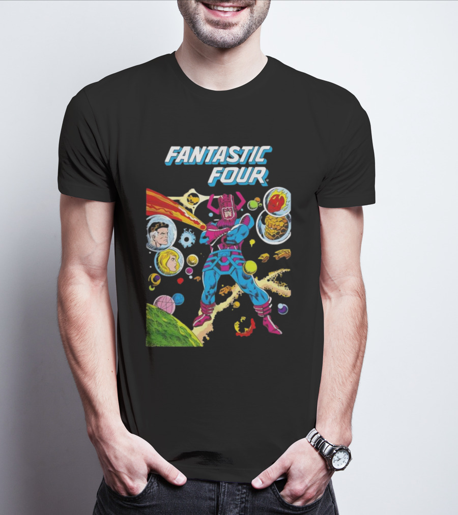 Fantastic Four Galactus Cosmic Adventure Comic T-Shirt