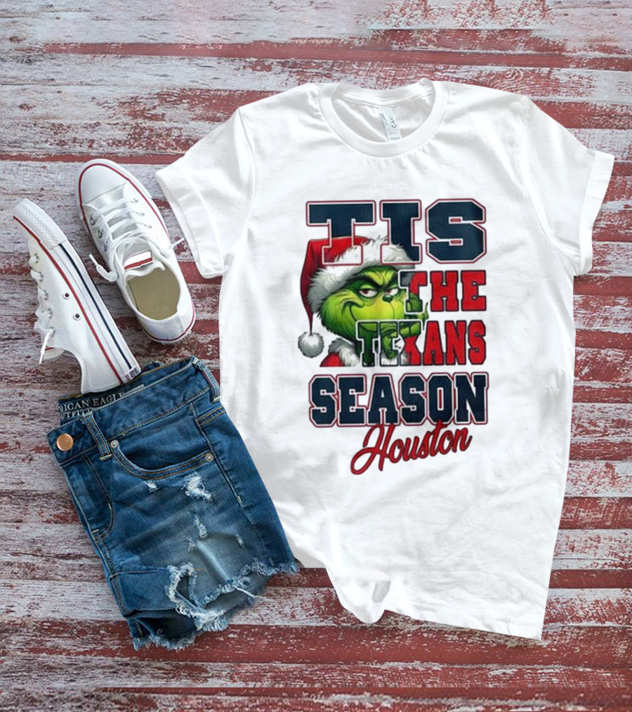 Houston Texans Merry Christmas The Grinch Tis The Texans Season T-Shirt