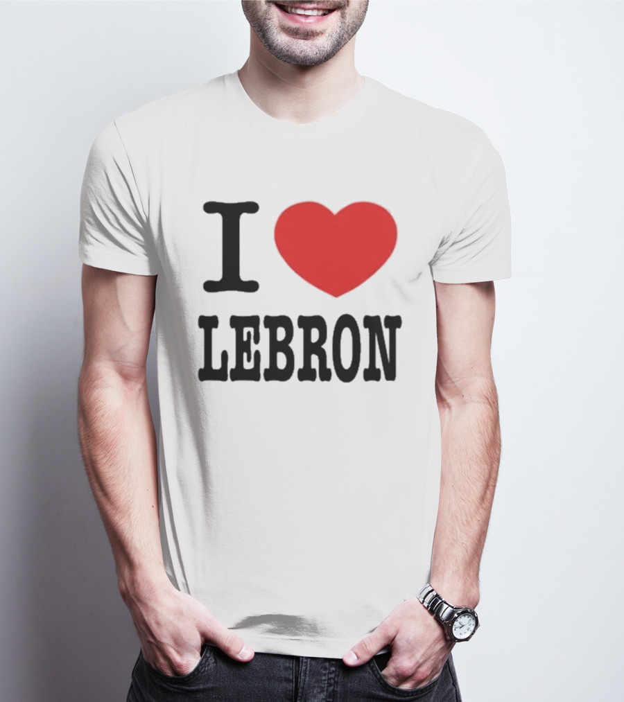 I Love LeBron Heart T-Shirt