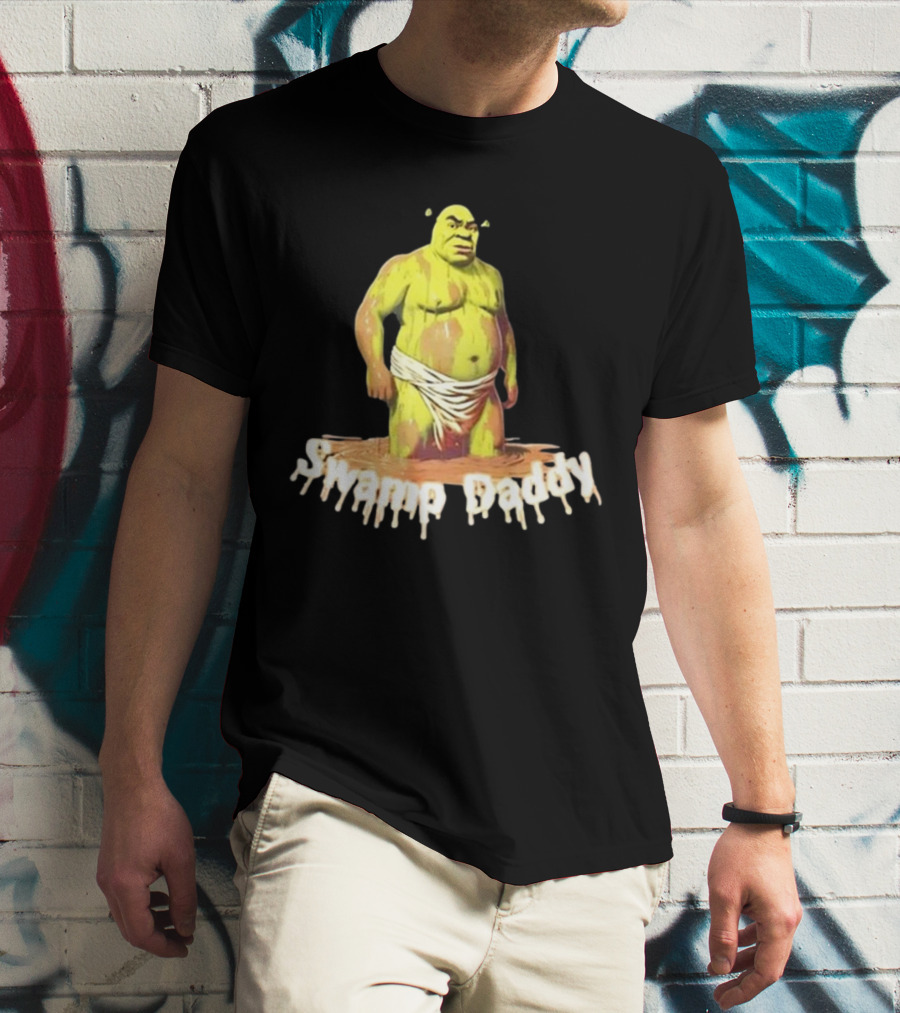 Unethical Threads Swamp Daddy Shrek Dripping Text Image T-Shirt
