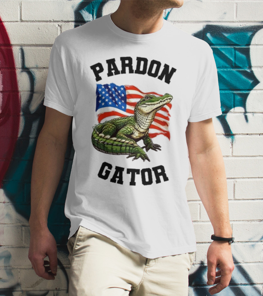 Pardon Gator American Flag Constitutional Gator T-Shirt