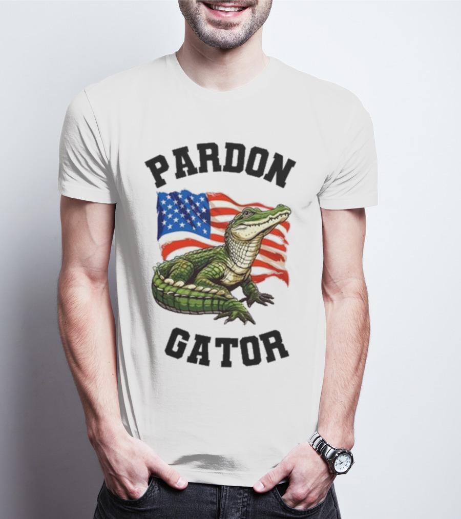 Pardon Gator American Flag Constitutional Gator T-Shirt