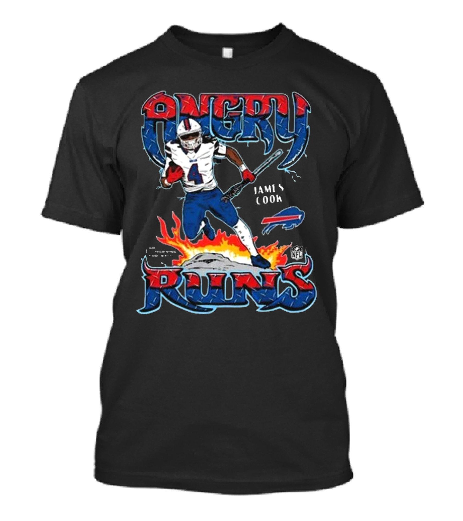 Angry Runs James Cook Buffalo Bills NFL Football T-Shirt