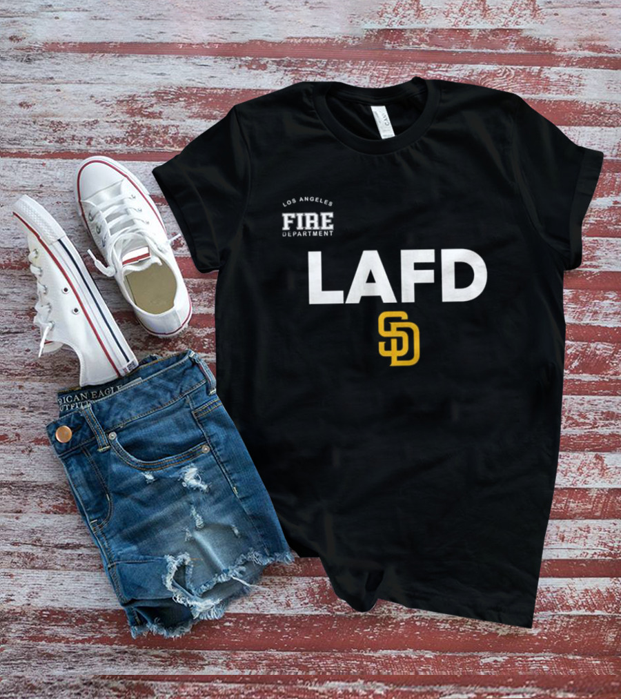 LAFD San Diego Padres Los Angeles Fire Department Gratitude 2025 T-Shirt