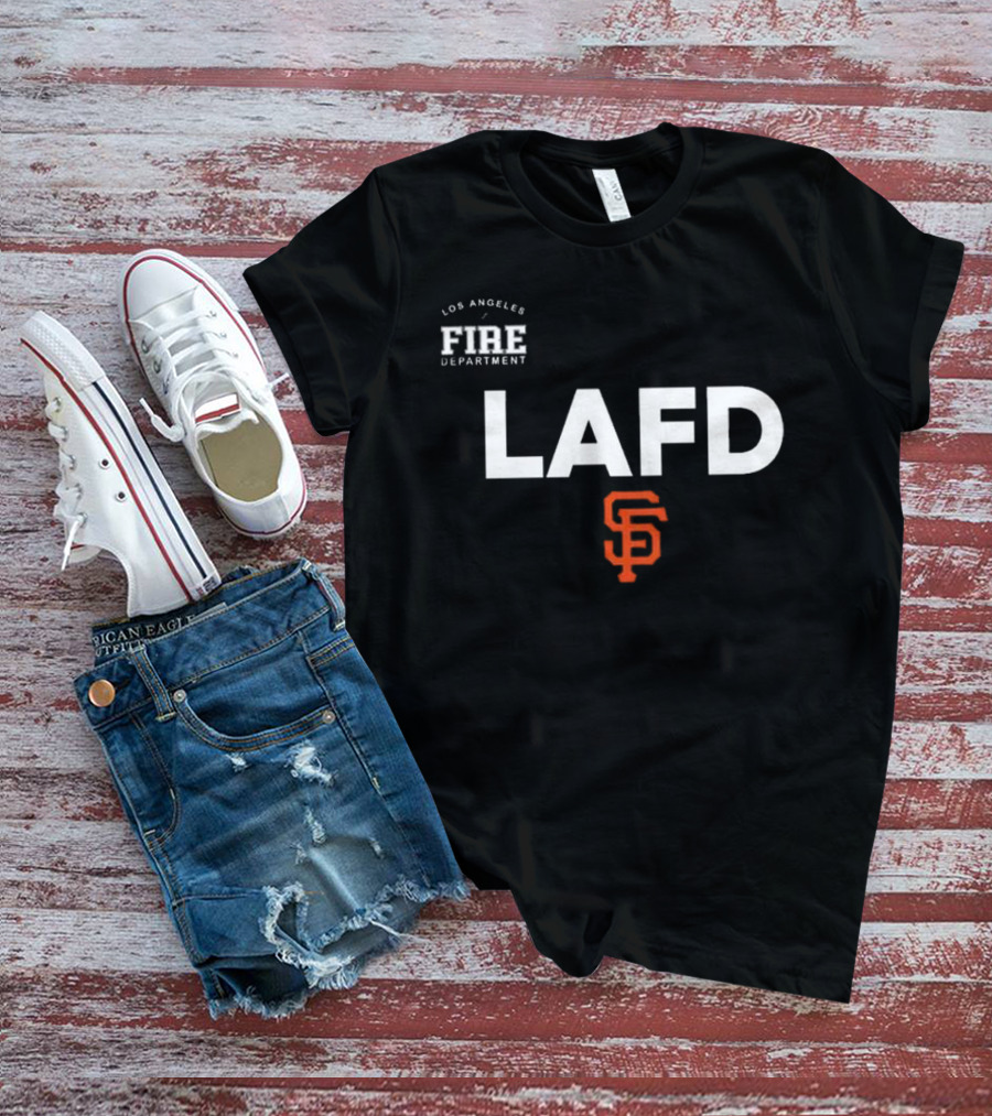 LAFD Los Angeles Fire Department San Francisco Giants Gratitude 2025 T-Shirt