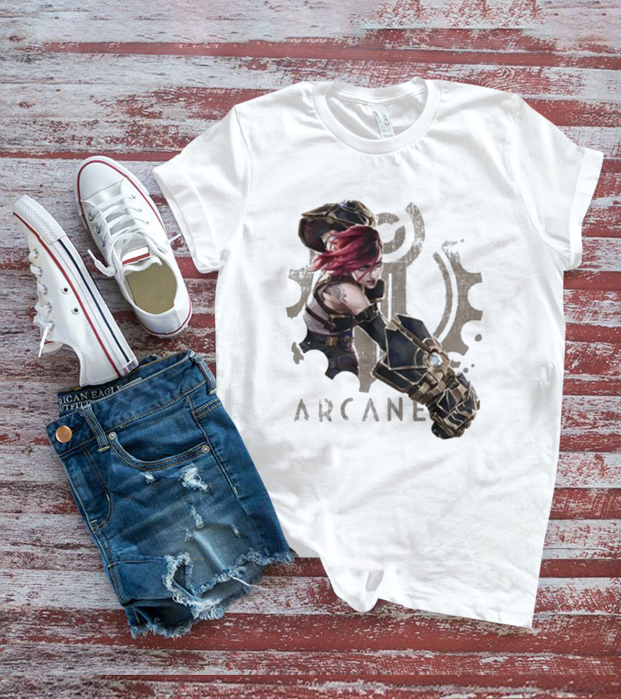 Arcane League Of Legends Violet Fat Hands T-Shirt