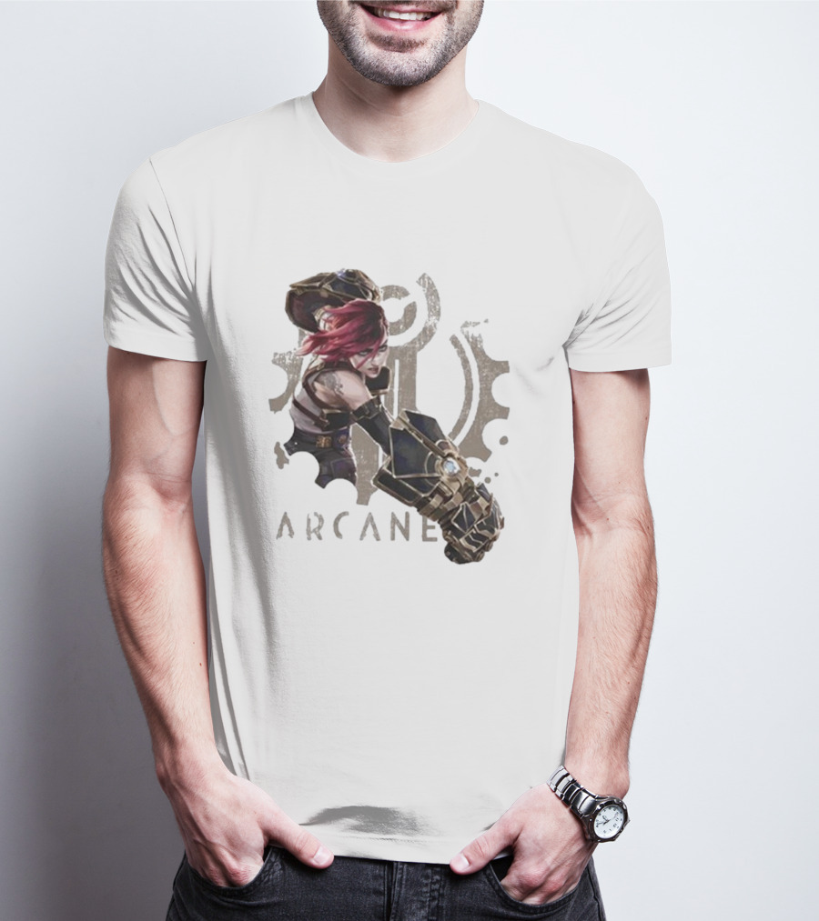 Arcane League Of Legends Violet Fat Hands T-Shirt