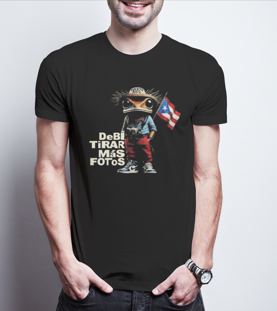 DeBi TiRAR Más FoTOs Puerto Rico Flag Frog Character Shoes T-Shirt
