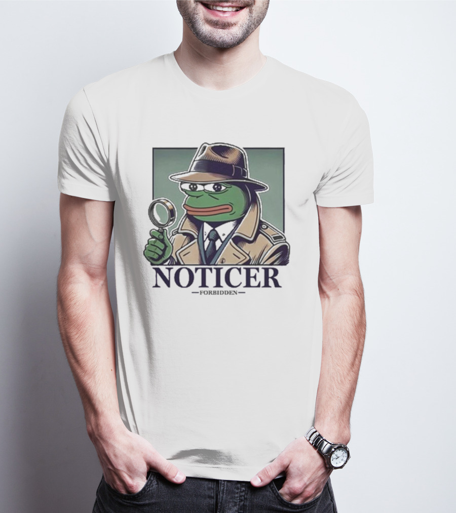 Noticer Forbidden Clothes Pepe Detective Magnifying Glass T-Shirt