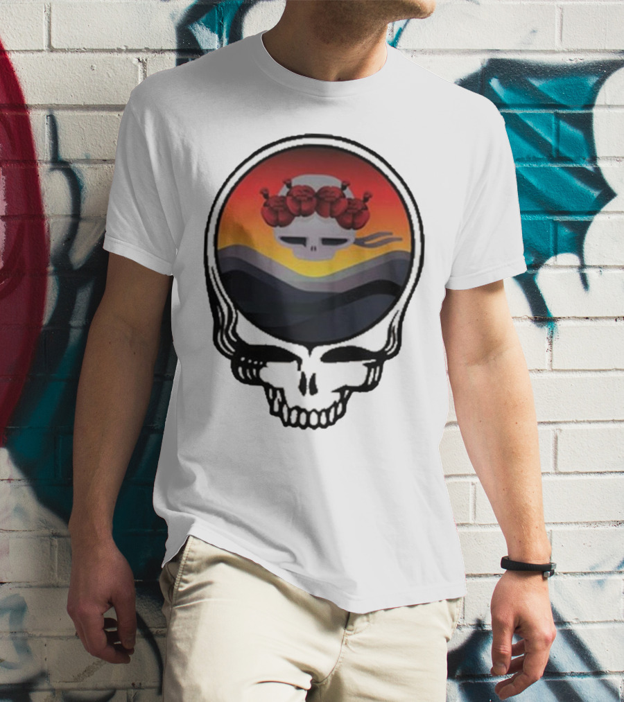 Grateful Dead The Ridge Skull Sunset With Roses T-Shirt
