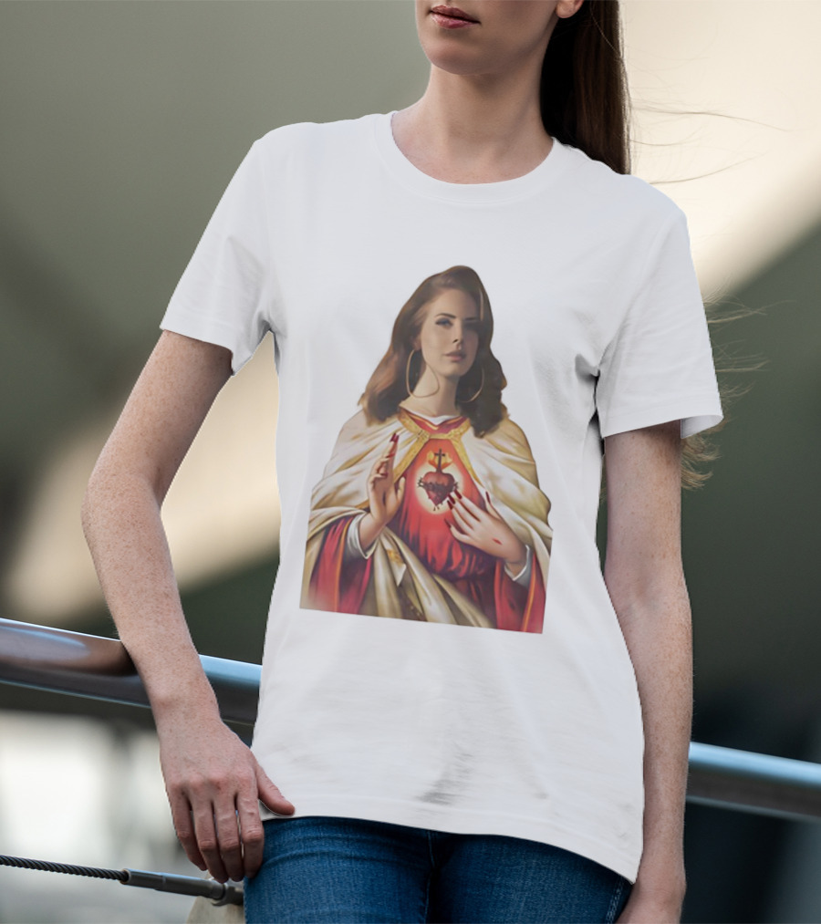 Jesus Lana Del Rey Sacred Heart Icon Image T-Shirt