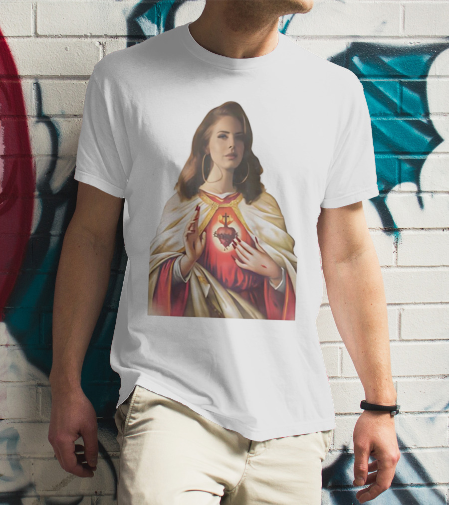 Jesus Lana Del Rey Sacred Heart Icon Image T-Shirt