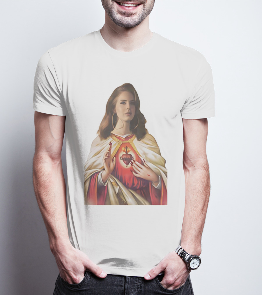 Jesus Lana Del Rey Sacred Heart Icon Image T-Shirt