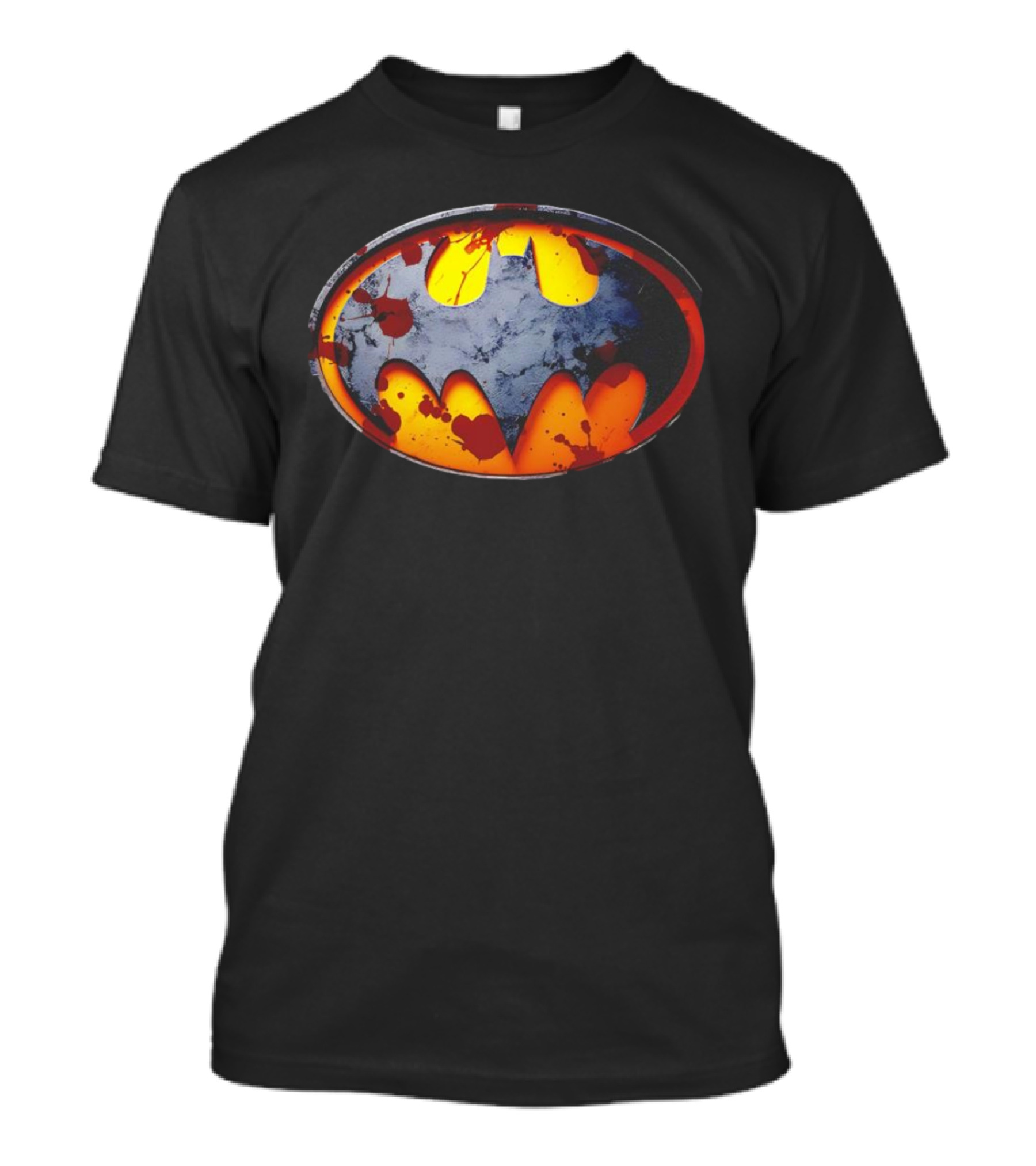 Batman Symbol With Grunge And Blood Splatter Effects T-Shirt