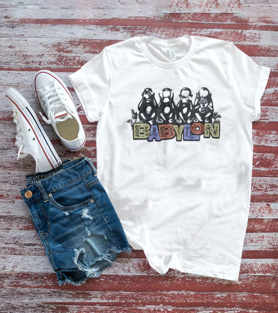 Babylon Monkeys With Engraved Figures And Bold Colors T-Shirt